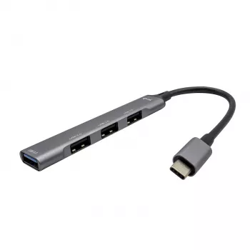 i-tec Metal USB-C HUB 1x USB 3.0 + 3x USB 2.0, USB 3.2 Gen 1 (3.1 Gen 1) Type-C, USB 2.0, USB 3.2 Gen 1 (3.1 Gen 1) Type-A, Metallic, Metal, 0.19 m, Android
