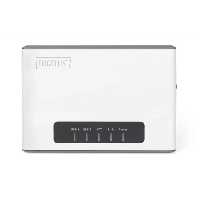 DIGITUS 2-Port USB 2.0 Wi-Fi Network Server NAS USB Hub Print Server