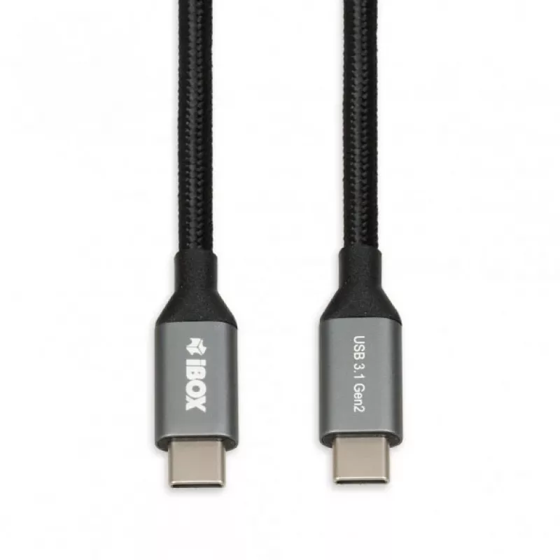 USB-C to USB-C cable IBOX IKUMTC31G2 USB 3.2 Gen 2, 1 m, black