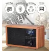 Portable radio Adler AD 1184 with DAB+/FM/AM digital tuner, Bluetooth 5.0, 15W, SD/USB, alarm clock, black/wood