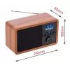Portable radio Adler AD 1184 with DAB+/FM/AM digital tuner, Bluetooth 5.0, 15W, SD/USB, alarm clock, black/wood