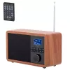 Portable radio Adler AD 1184 with DAB+/FM/AM digital tuner, Bluetooth 5.0, 15W, SD/USB, alarm clock, black/wood