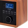 Portable radio Adler AD 1184 with DAB+/FM/AM digital tuner, Bluetooth 5.0, 15W, SD/USB, alarm clock, black/wood