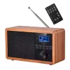 Portable radio Adler AD 1184 with DAB+/FM/AM digital tuner, Bluetooth 5.0, 15W, SD/USB, alarm clock, black/wood