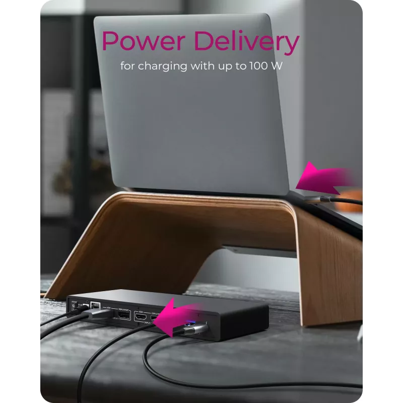 ICY BOX IB-DK2245AC Wired USB 3.2 Gen 1 (3.1 Gen 1) Type-C Black