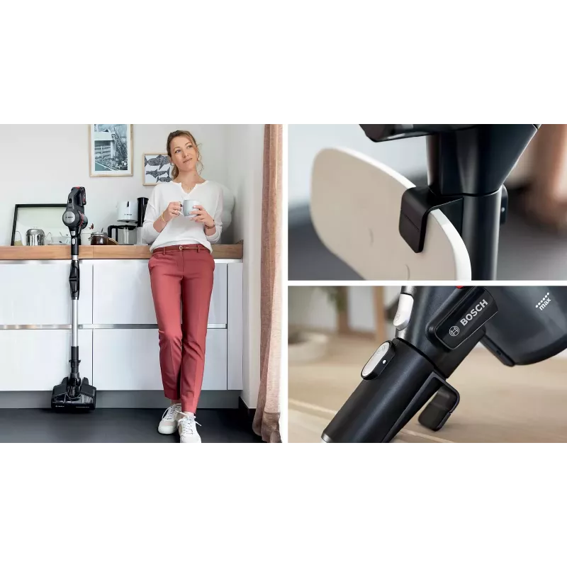 Bosch BBS712A stick vacuum/electric broom 2-in-1 stick vacuum Battery Dry Hygiene Filter Bagless 0.3 L Graphite