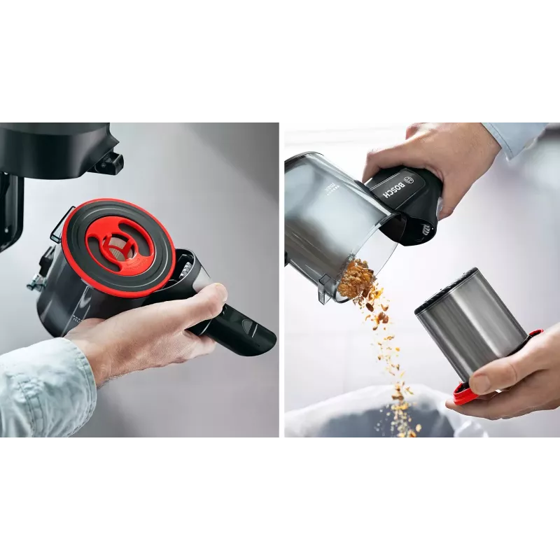 Bosch BBS712A stick vacuum/electric broom 2-in-1 stick vacuum Battery Dry Hygiene Filter Bagless 0.3 L Graphite