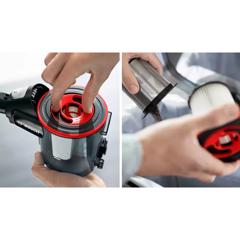 Bosch BBS712A stick vacuum/electric broom 2-in-1 stick vacuum Battery Dry Hygiene Filter Bagless 0.3 L Graphite