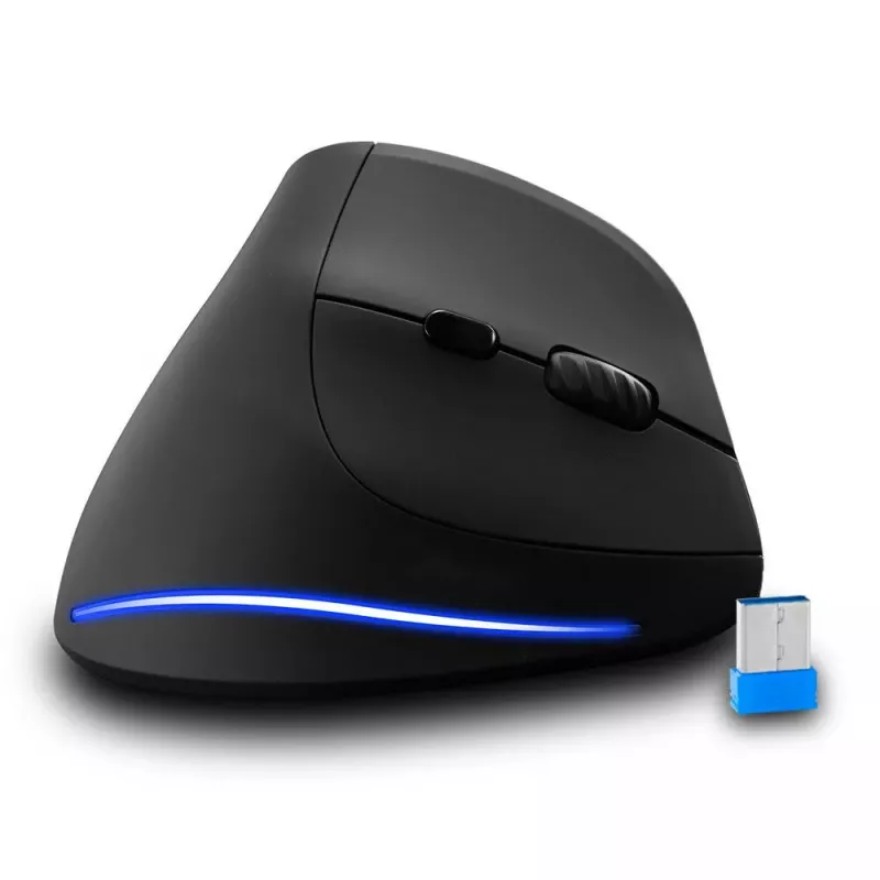 Wireless vertical mouse MEDIA-TECH MT1123, black, 2400 DPI, 5 buttons, RF USB receiver