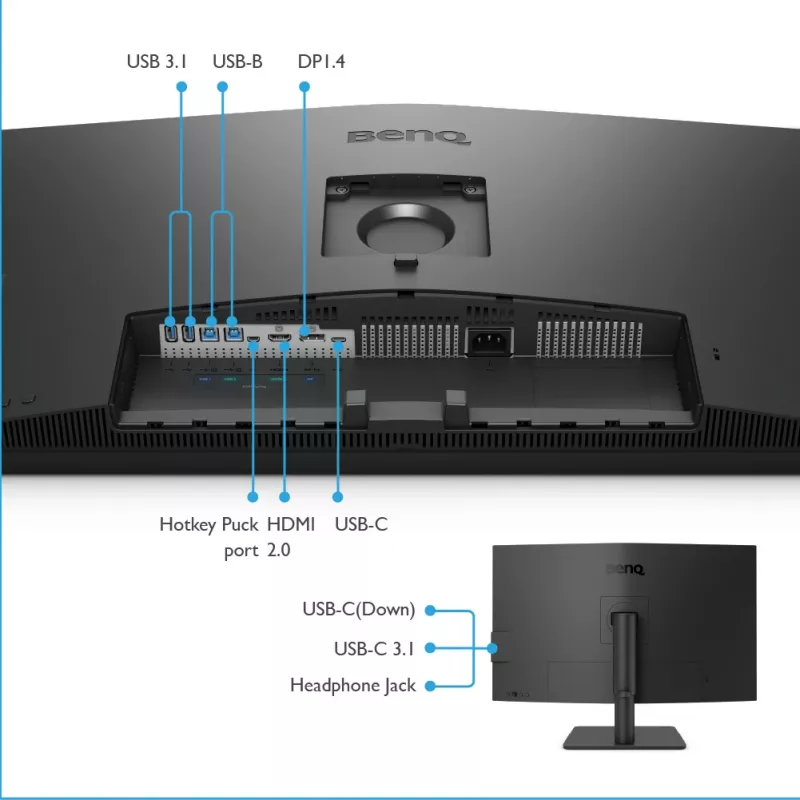 BenQ PD3205U computer monitor 80 cm (31.5 inch) 3840 x 2160 pixels 4K Ultra HD LCD Black