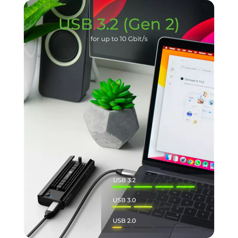 ICY BOX IB-180MC-C31 SSD enclosure Black M.2