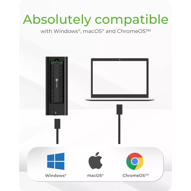 ICY BOX IB-180MC-C31 SSD enclosure Black M.2