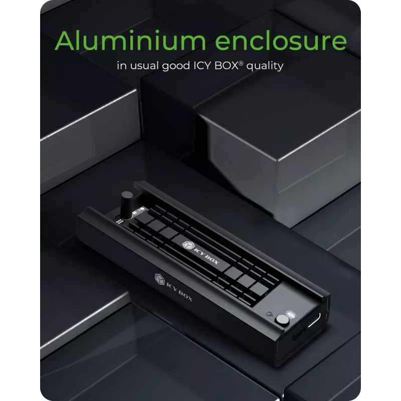 ICY BOX IB-180MC-C31 SSD enclosure Black M.2