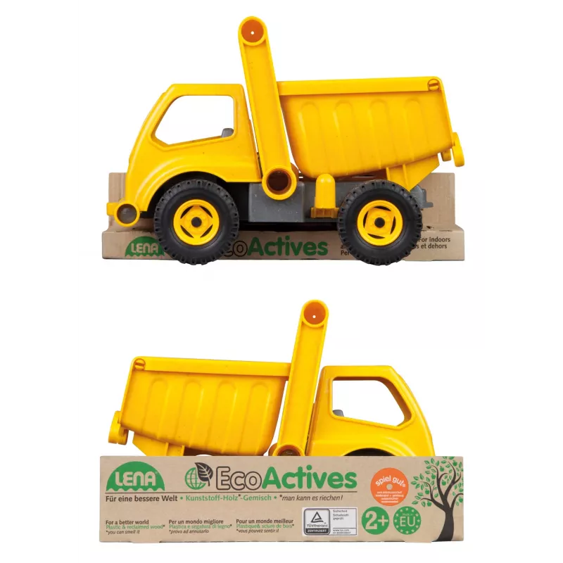 Lena EcoActives Dump truck, Truck, Dump truck, 2 yr(s), Plastic, Wood, Black, Yellow