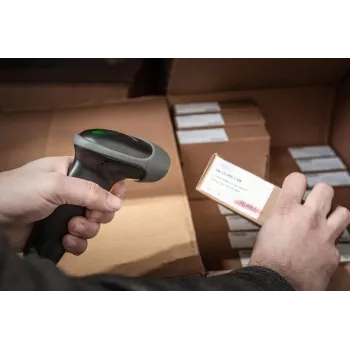 DIGITUS 2D Barcode Hand Scanner QR-Code Bluetooth with holder