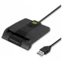 Card reader QOLTEC 50634 USB Type-C, ABS housing, 90×69 mm, 1.0 m cable, black