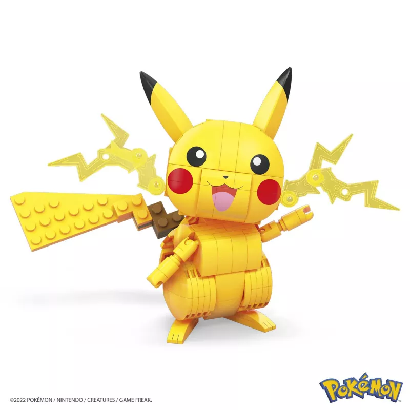 MEGA Pokémon Building Toy Kit Pikachu (211 Pieces) with 1 Action Figure for Kids