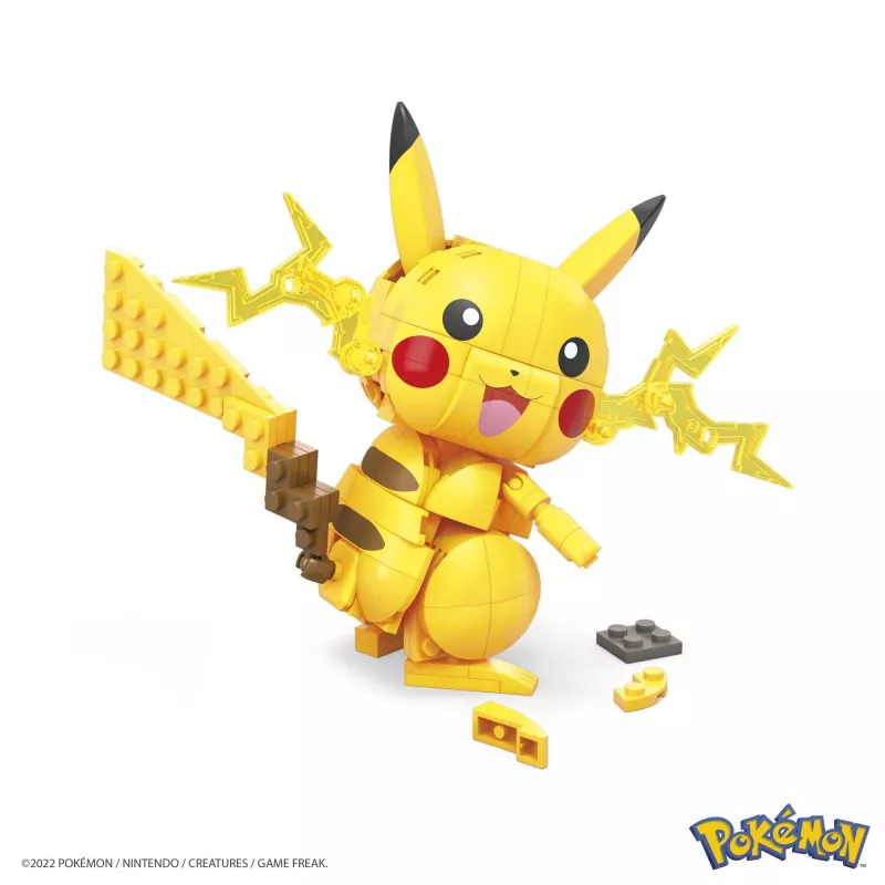 MEGA Pokémon Building Toy Kit Pikachu (211 Pieces) with 1 Action Figure for Kids