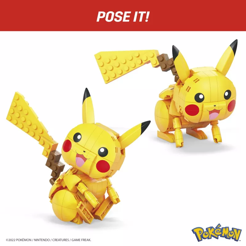 MEGA Pokémon Building Toy Kit Pikachu (211 Pieces) with 1 Action Figure for Kids