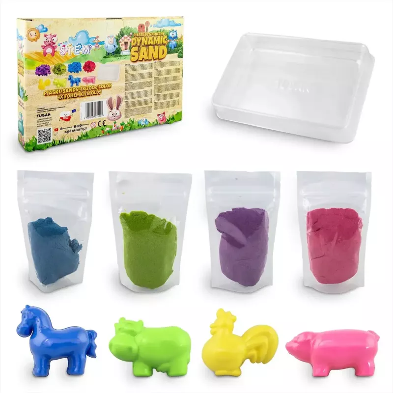 Children's kinetic sand Tuban DYNAMIC SAND SET – FARM Multicolour