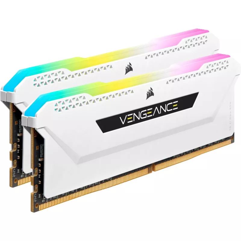 CORSAIR Memory 32GB DDR4 3200MHz C16 (2x16gb) Vengeance RGB Pro White