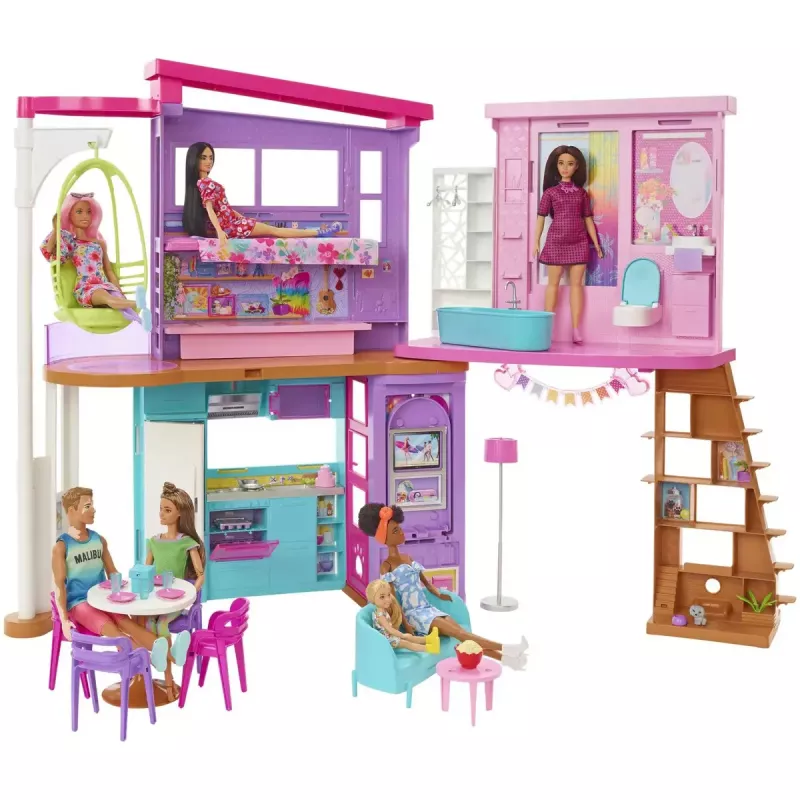 Barbie Vacation House Playset with 30+ Pieces, Toy for 3 Year Olds & Up