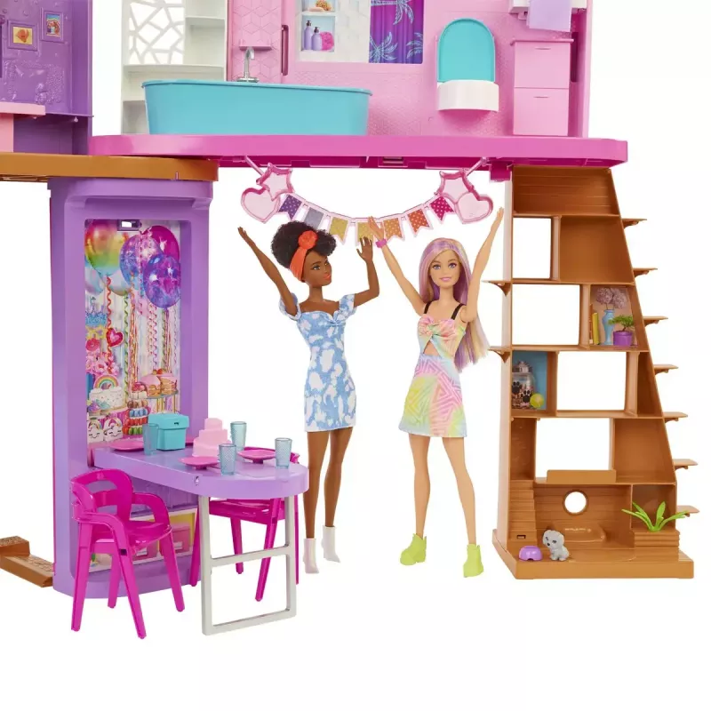 Barbie Vacation House Playset with 30+ Pieces, Toy for 3 Year Olds & Up