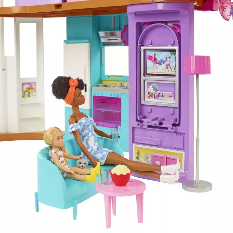 Barbie Vacation House Playset with 30+ Pieces, Toy for 3 Year Olds & Up