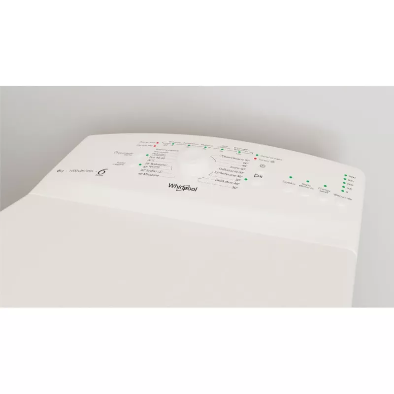 Whirlpool TDLR 6040L PL/N freestanding top-load washing machine, 6 kg, 1000 rpm, white