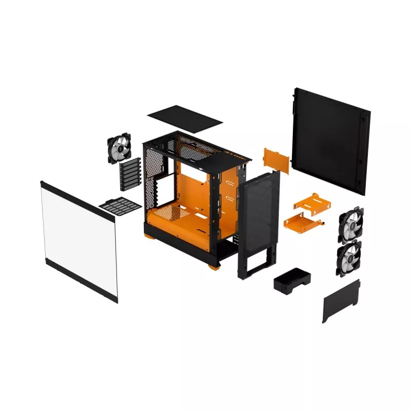 FRACTAL DESIGN Fractal Design Pop Air RGB Orange Core Tg Clear Tint