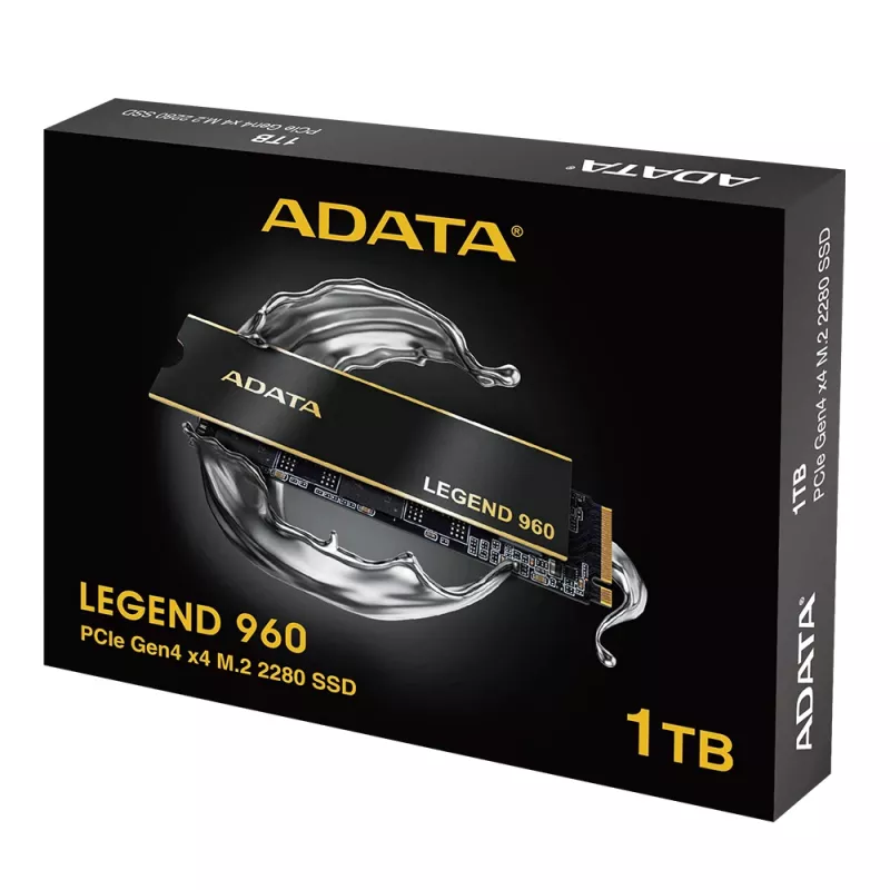 SSD M.2 1 TB ADATA LEGEND 960 PCIe 4.0 NVMe, 7400/6000 MB/s, 3D NAND, SMI SM2264, HW encryption, heatsink