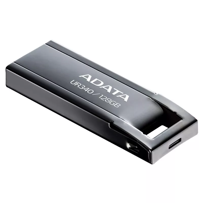 USB flash drive ADATA UR340 128 GB USB Type-A 3.2 Gen 2, metal housing, black