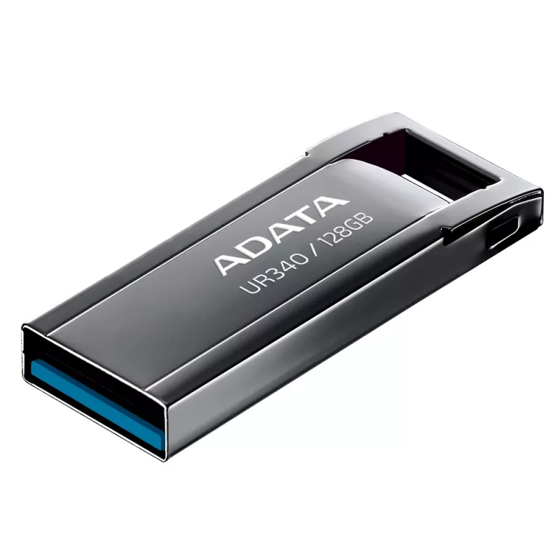 USB flash drive ADATA UR340 128 GB USB Type-A 3.2 Gen 2, metal housing, black