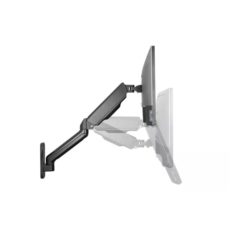 DIGITUS Single Gas Spring Monitor Wall Mount 32in 9kg max black