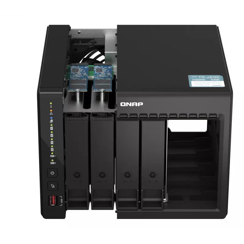 QNAP TS-453E NAS Tower Intel® Celeron® J6412 8 GB 0 TB QNAP QTS Black