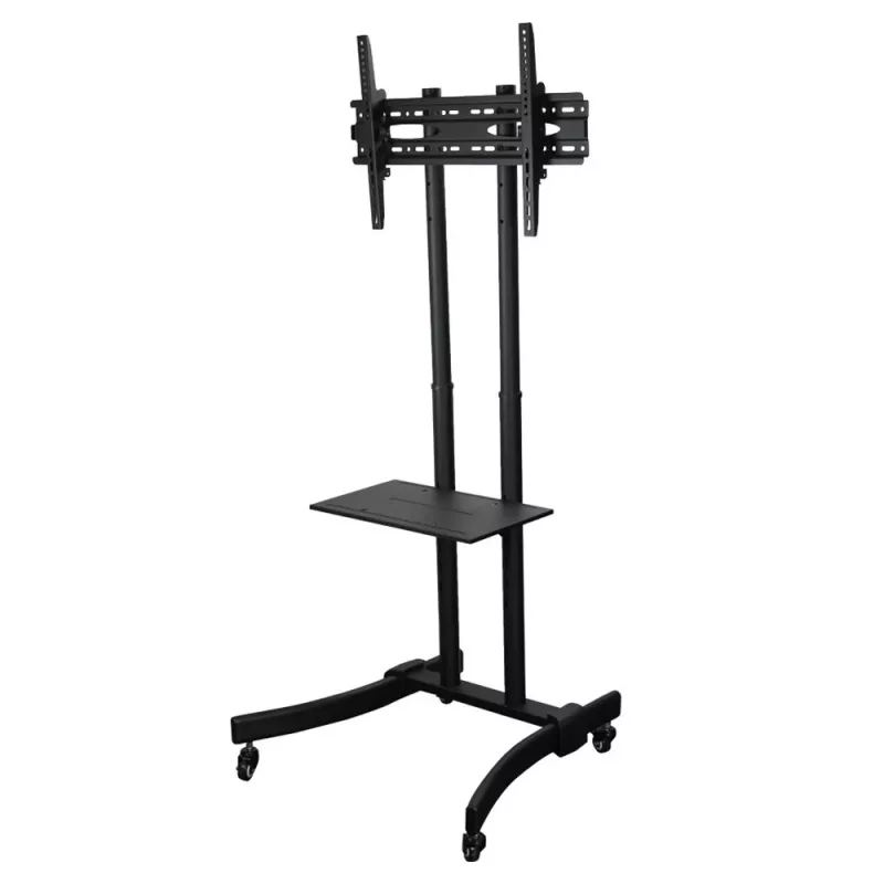 Techly ICA-TR23 Mobile TV Stand/Trolley, 32-70 inch, 40 kg, with Shelf