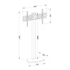 Floor TV mount TECHLY ICA-TR27 for 32–55 inch (81.3–139.7 cm), VESA 100x100–600x400, tilt -15–0°, max load 40 kg, black