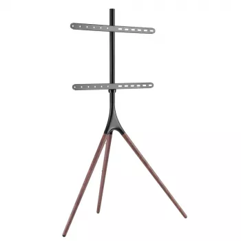 Floor TV mount TECHLY ICA-TR18SAM for 45 inch–65 inch (114.3–165.1 cm), VESA 200x200–600x400, capacity 32 kg, walnut