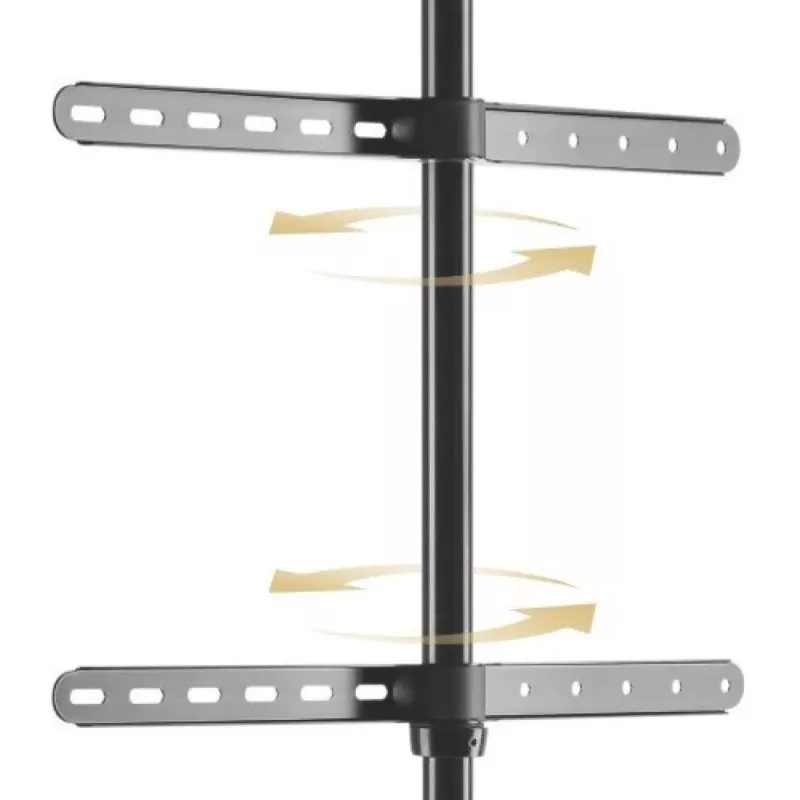 Floor TV mount TECHLY ICA-TR18SAM for 45 inch–65 inch (114.3–165.1 cm), VESA 200x200–600x400, capacity 32 kg, walnut