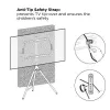 Floor TV mount TECHLY ICA-TR18SAM for 45 inch–65 inch (114.3–165.1 cm), VESA 200x200–600x400, capacity 32 kg, walnut