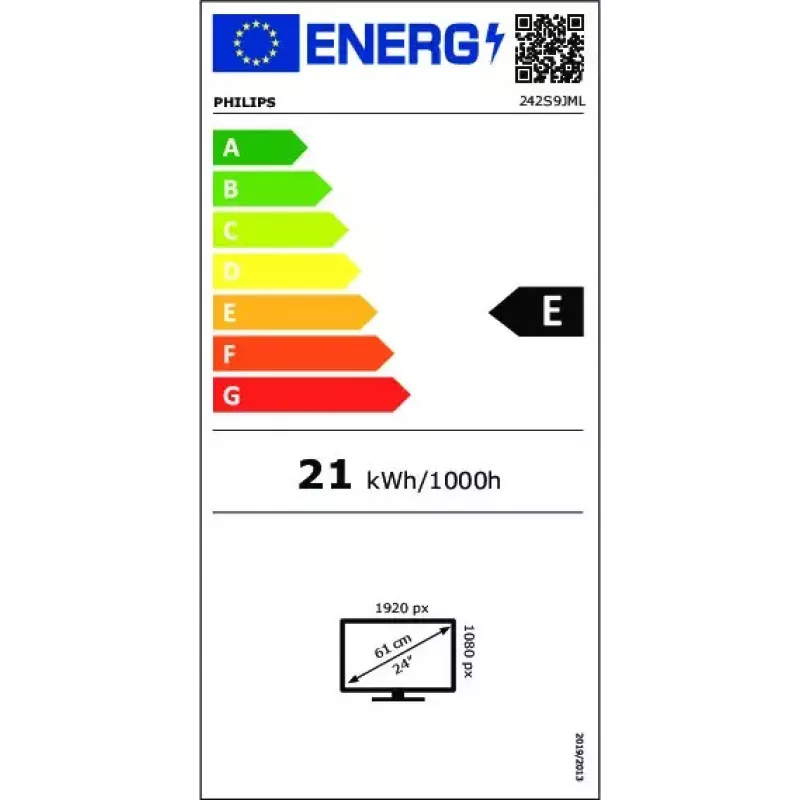 Philips S Line 242S9JML/00 computer monitor 61 cm (24 inch) 1920 x 1080 pixels Full HD LCD Black