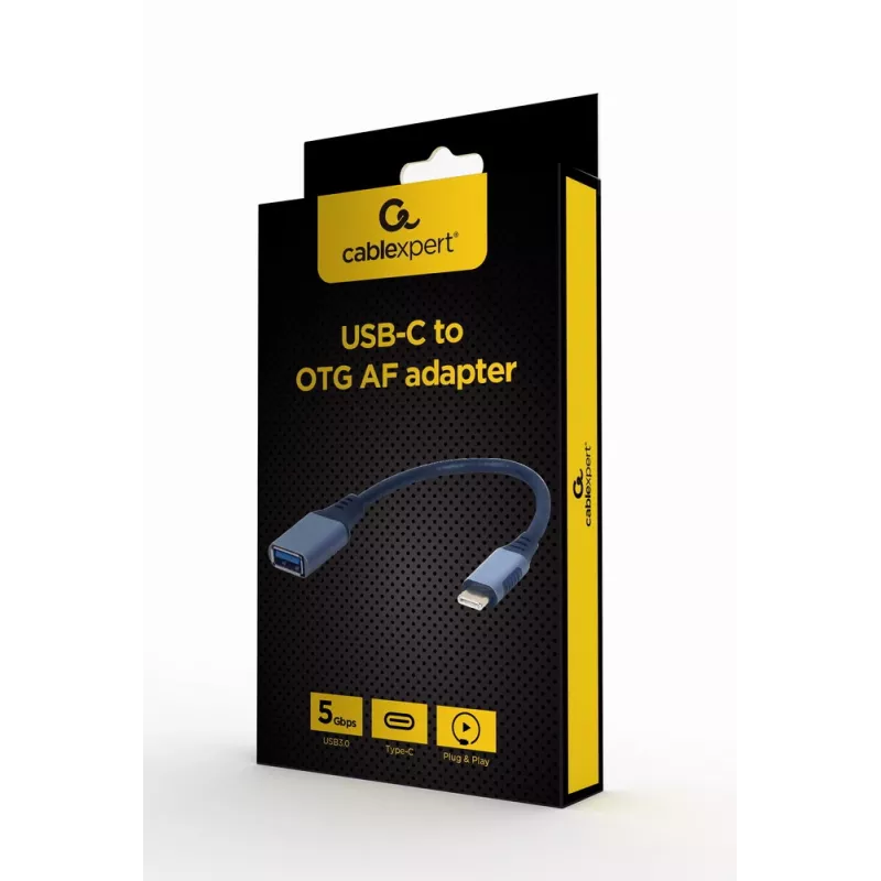 GEMBIRD USB 3.0 OTG Type-C to USB Type-A Cable (CM/AF), Space Grey