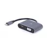 GEMBIRD Alt-DP USB Type-C to HDMI + VGA Display Adapter - Space Grey