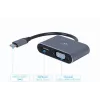 GEMBIRD Alt-DP USB Type-C to HDMI + VGA Display Adapter - Space Grey