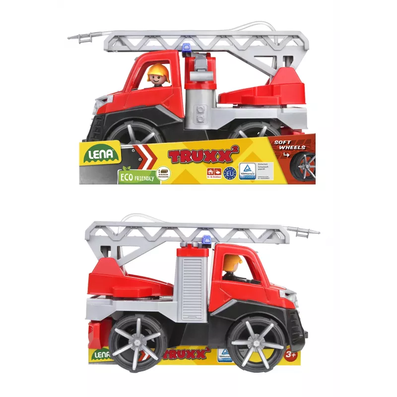 Lena TRUXX SM04535, Fire truck, 2 yr(s), Rubber, Steel, Grey, Red
