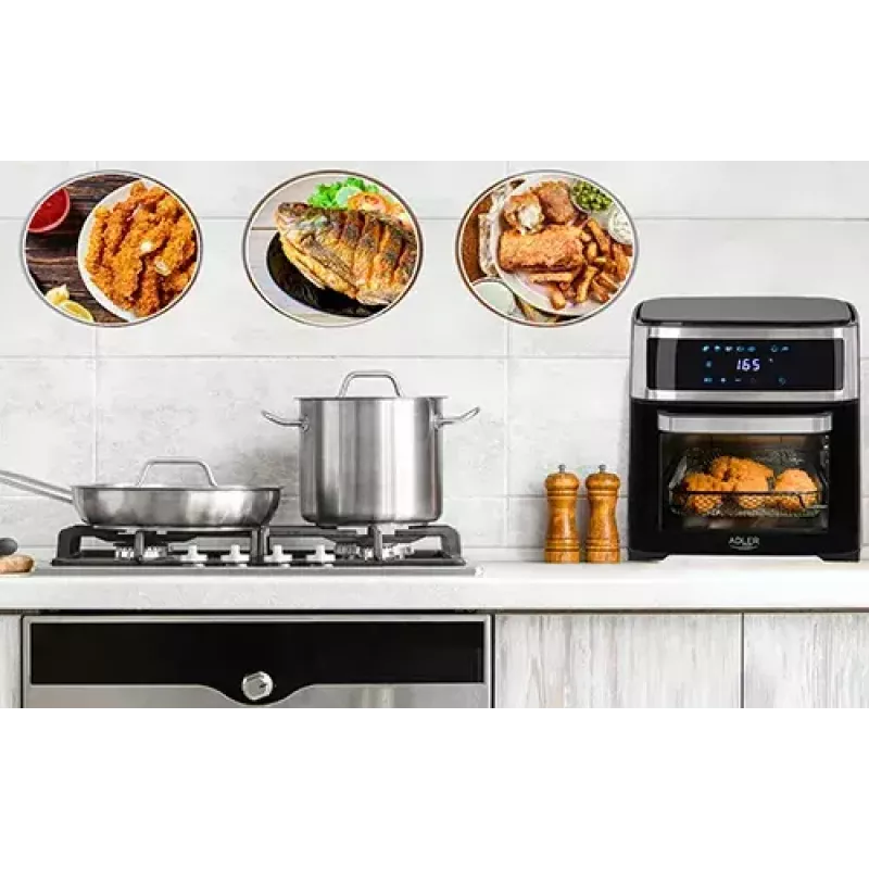 Adler AD 6309 airfryer oven, 13 L, 1700 W, stainless steel/black