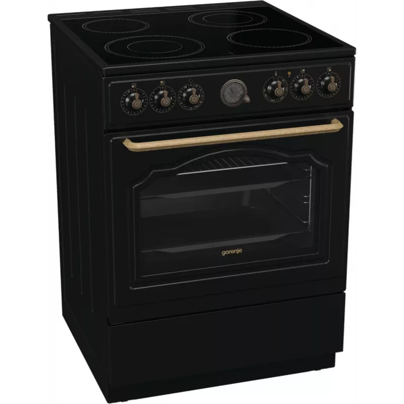 Gorenje GECS6B71CLB Freestanding cooker Electric Ceramic hob Black