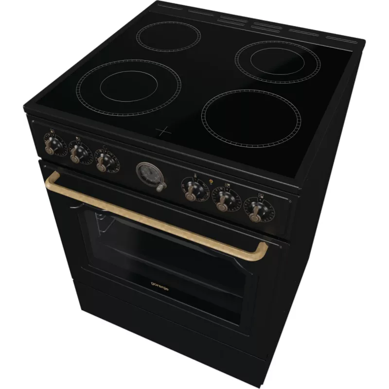 Gorenje GECS6B71CLB Freestanding cooker Electric Ceramic hob Black