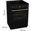Gorenje GECS6B71CLB Freestanding cooker Electric Ceramic hob Black