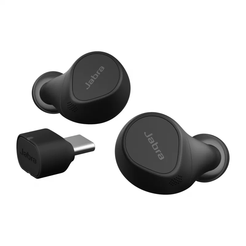Jabra Evolve2 Buds - USB-C MS Wireless Charging Pad, True Wireless Stereo (TWS), Calls/Music, 5.4 g, Headset, Black
